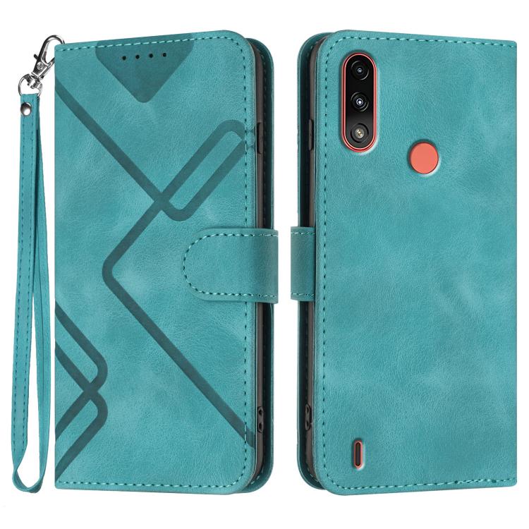 Line Pattern Skin Feel Leather Phone Case — view 65