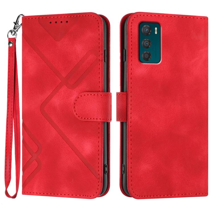 Line Pattern Skin Feel Leather Phone Case — view 36