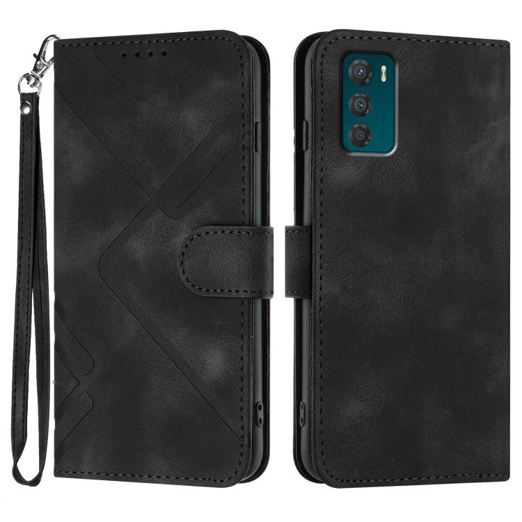 Line Pattern Skin Feel Leather Phone Case — view 38