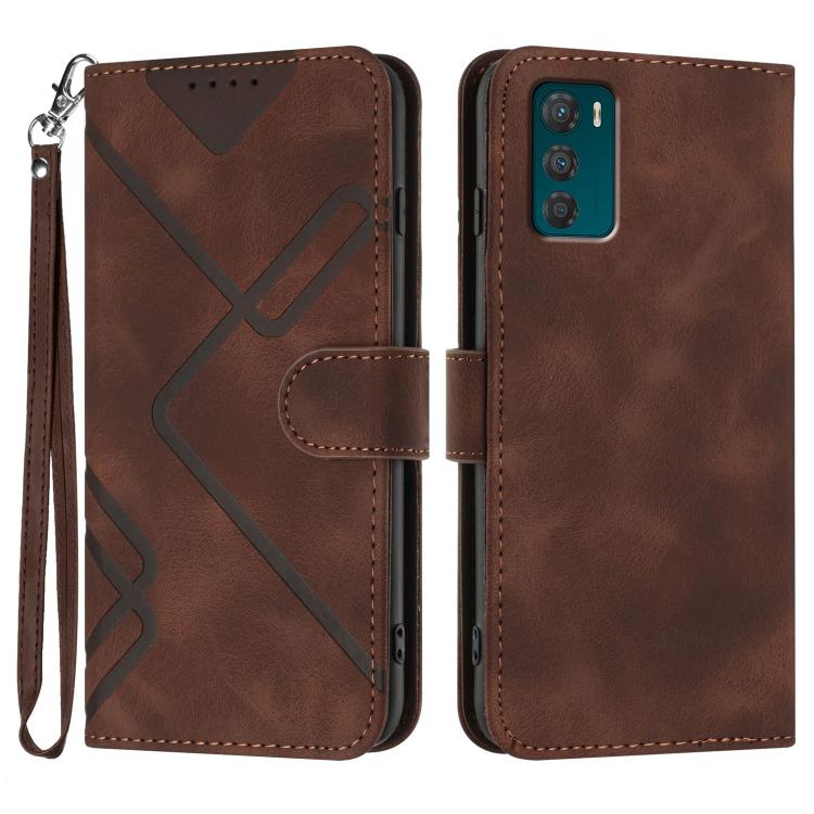 Line Pattern Skin Feel Leather Phone Case — view 39