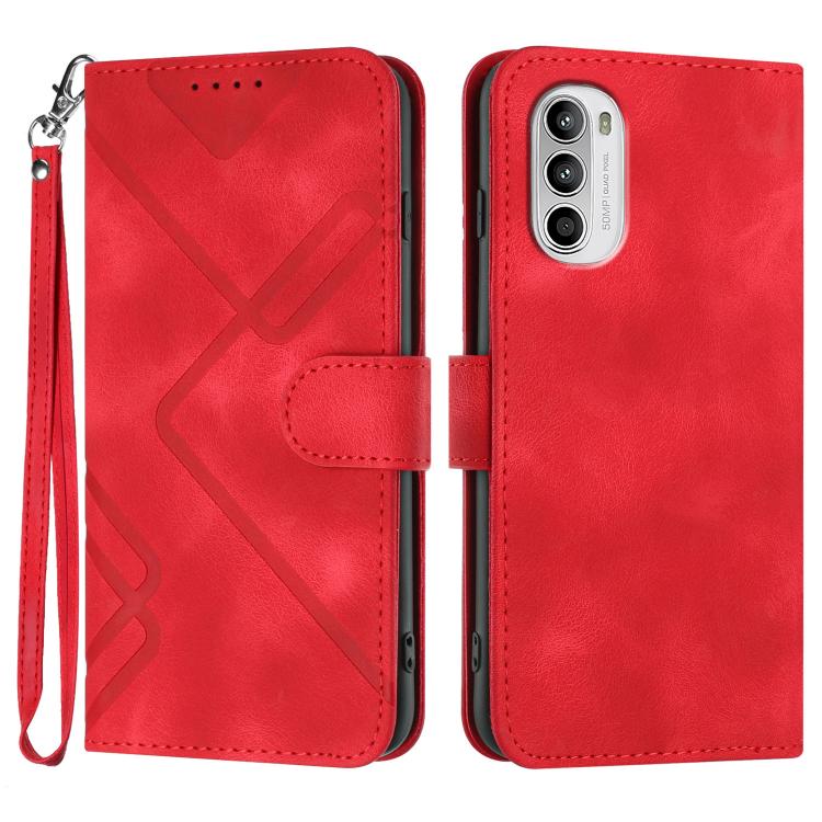Line Pattern Skin Feel Leather Phone Case — view 42