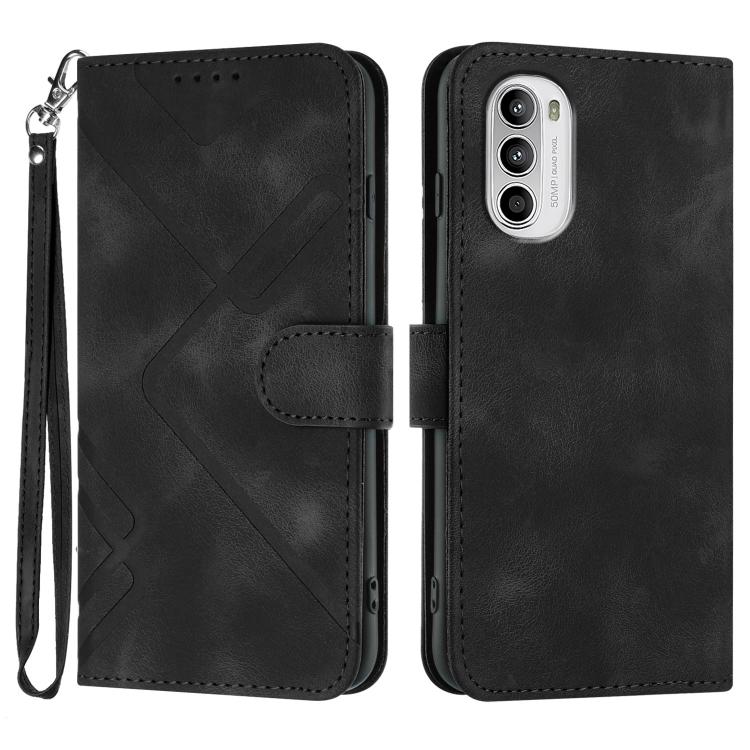 Line Pattern Skin Feel Leather Phone Case — view 44