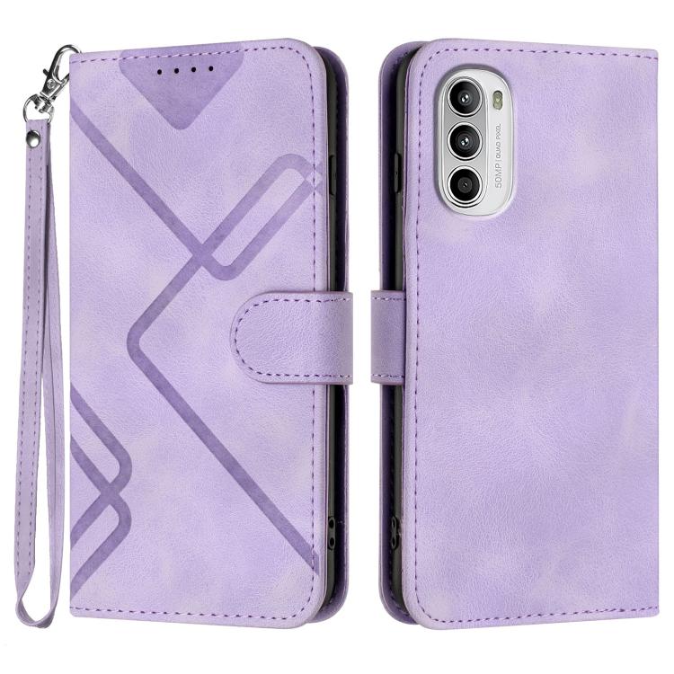 Line Pattern Skin Feel Leather Phone Case — view 46