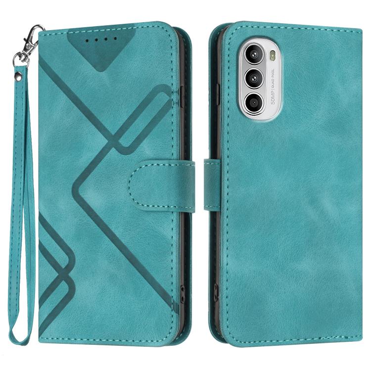 Line Pattern Skin Feel Leather Phone Case — view 47