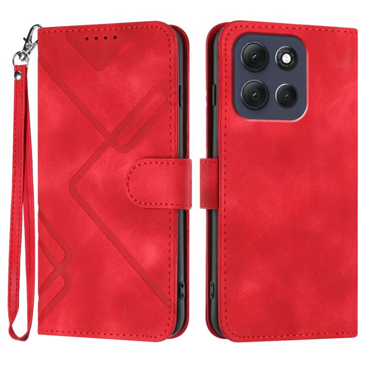 Line Pattern Skin Feel Leather Phone Case — view 60