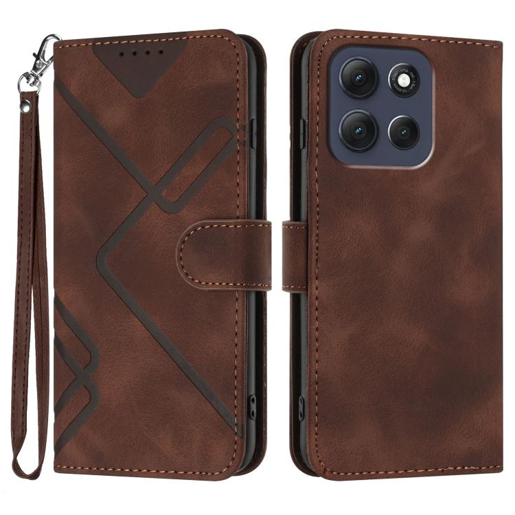 Line Pattern Skin Feel Leather Phone Case — view 63