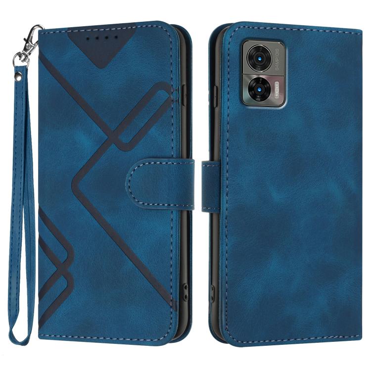 Line Pattern Skin Feel Leather Phone Case — view 25