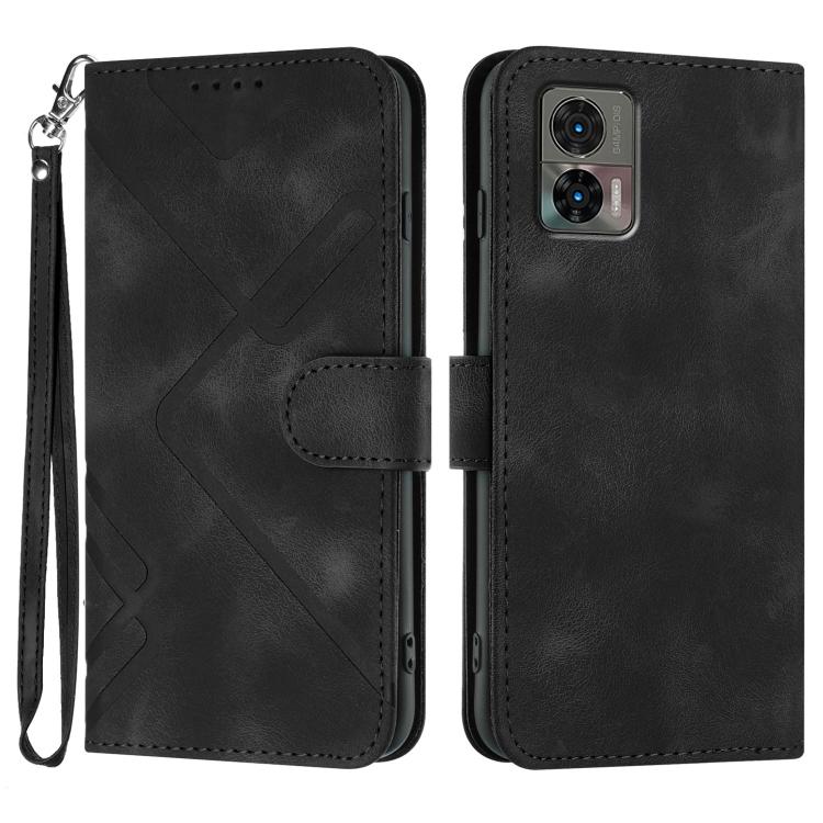 Line Pattern Skin Feel Leather Phone Case — view 26