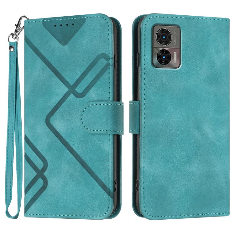 Line Pattern Skin Feel Leather Phone Case — view 29