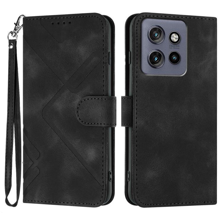Line Pattern Skin Feel Leather Phone Case — view 26