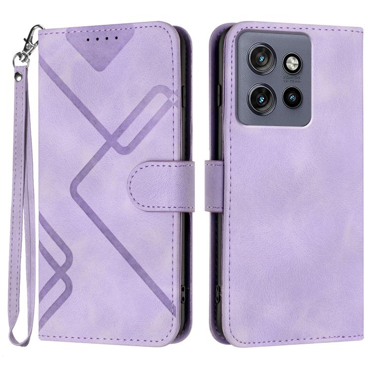 Line Pattern Skin Feel Leather Phone Case — view 28