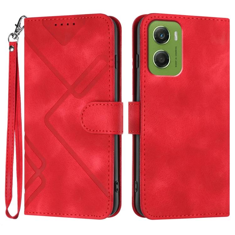Line Pattern Skin Feel Leather Phone Case — view 48