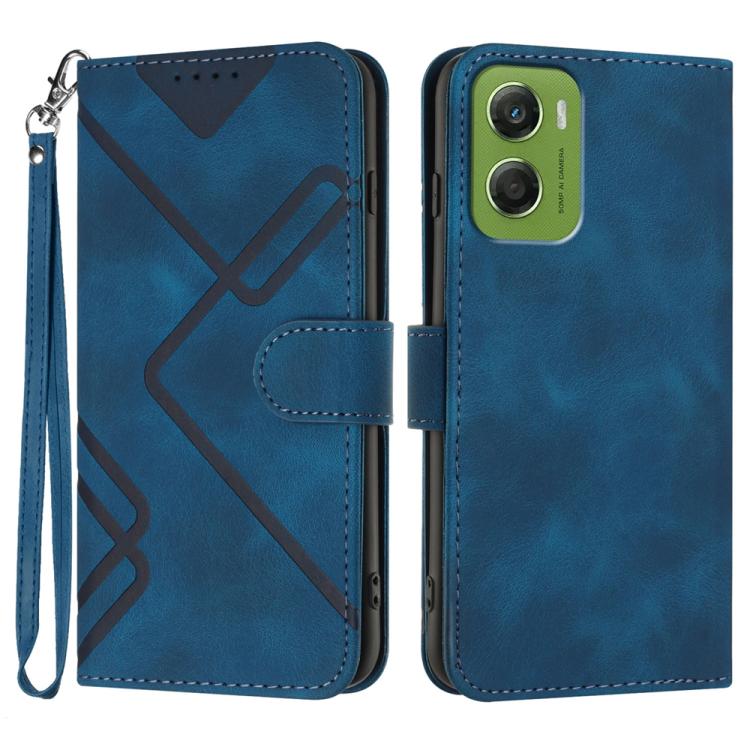 Line Pattern Skin Feel Leather Phone Case — view 49