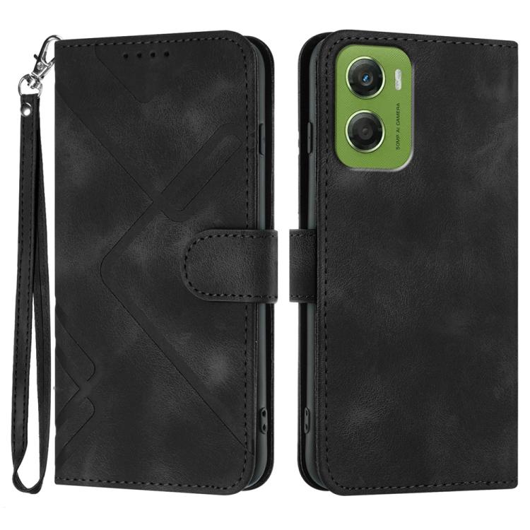 Line Pattern Skin Feel Leather Phone Case — view 50