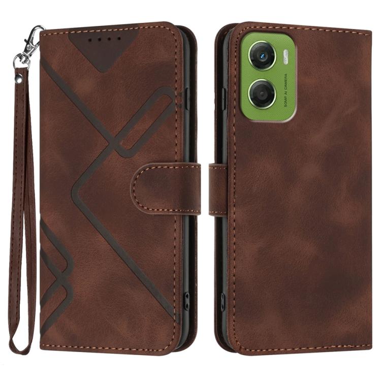 Line Pattern Skin Feel Leather Phone Case — view 51
