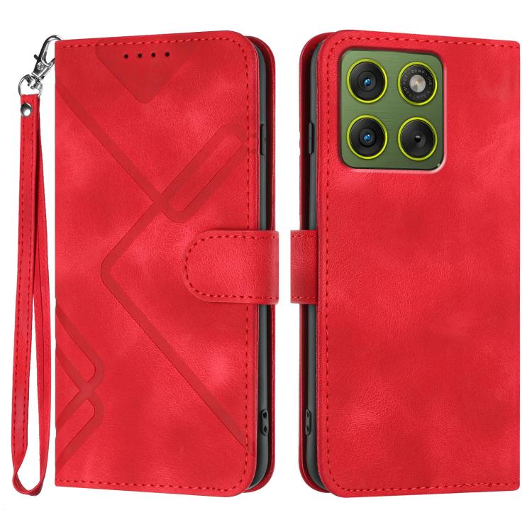 Line Pattern Skin Feel Leather Phone Case — view 54