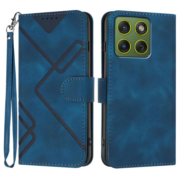 Line Pattern Skin Feel Leather Phone Case — view 55