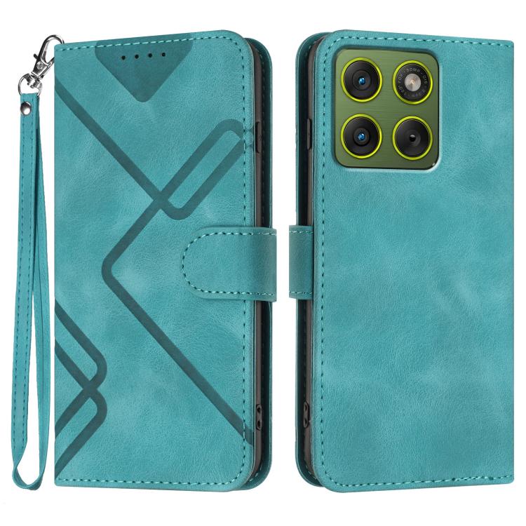 Line Pattern Skin Feel Leather Phone Case — view 59