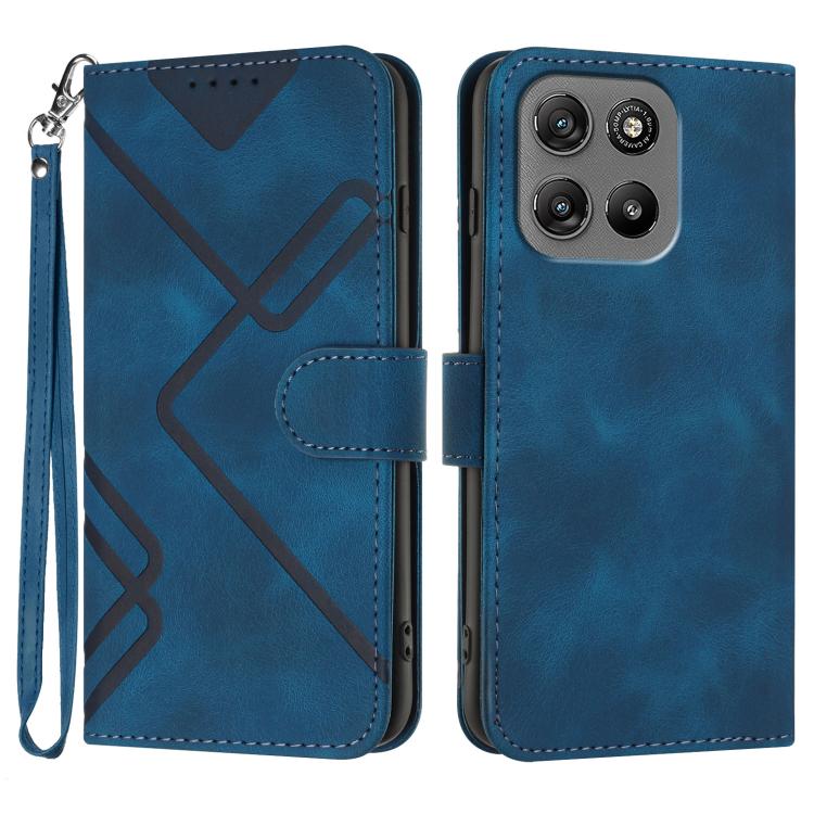 Line Pattern Skin Feel Leather Phone Case — view 43