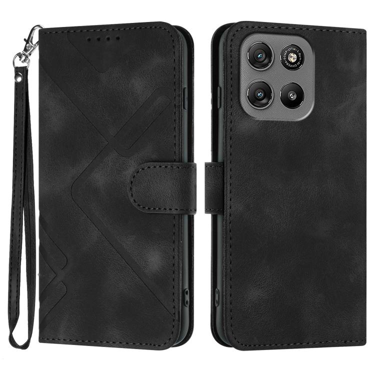 Line Pattern Skin Feel Leather Phone Case — view 44