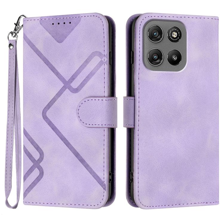 Line Pattern Skin Feel Leather Phone Case — view 46