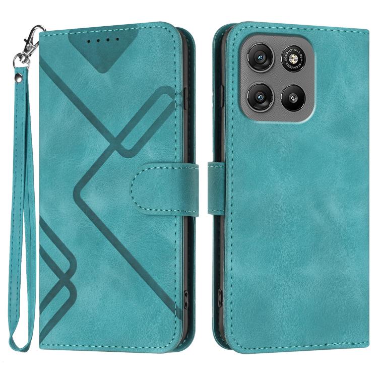 Line Pattern Skin Feel Leather Phone Case — view 47