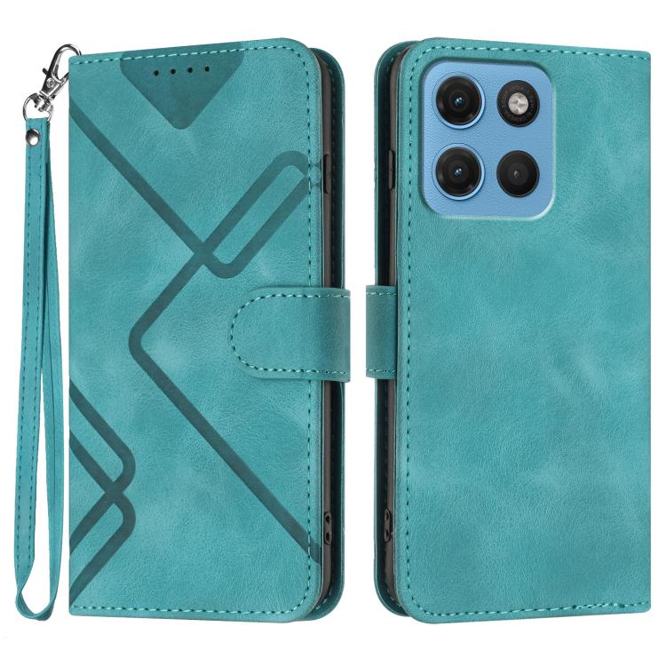 Line Pattern Skin Feel Leather Phone Case — view 35