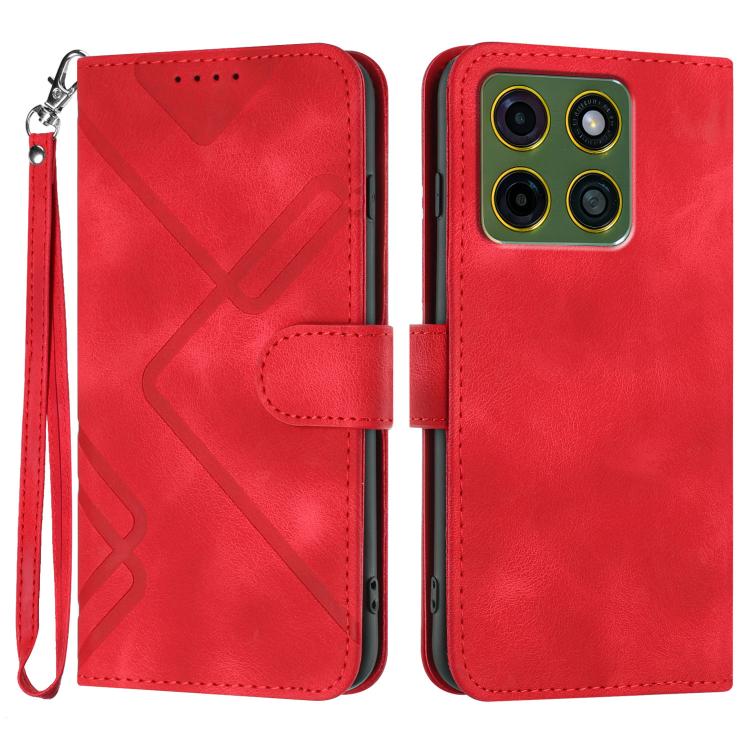 Line Pattern Skin Feel Leather Phone Case — view 24