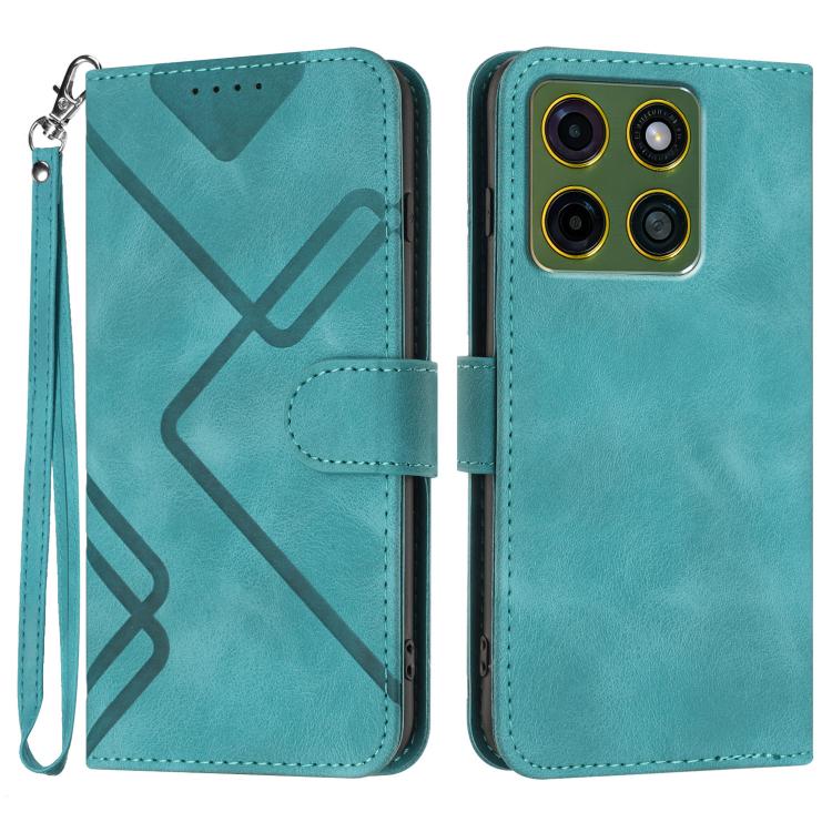 Line Pattern Skin Feel Leather Phone Case — view 29
