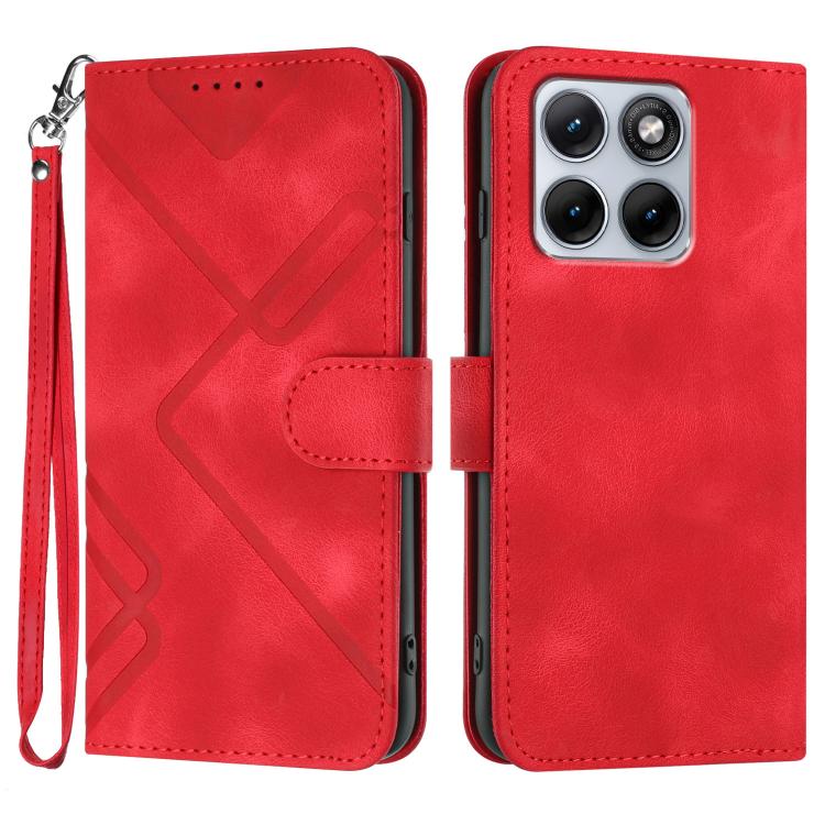 Line Pattern Skin Feel Leather Phone Case — view 36