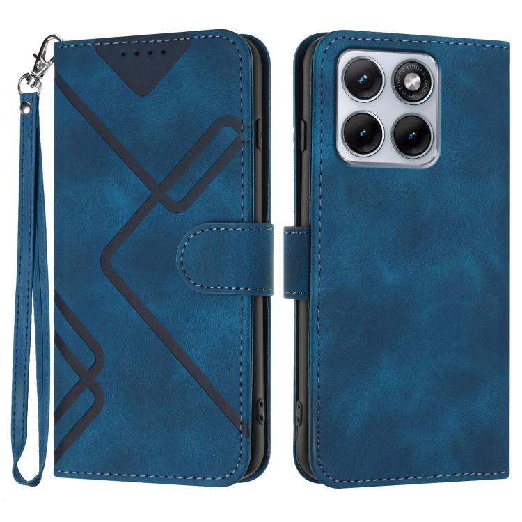 Line Pattern Skin Feel Leather Phone Case — view 37