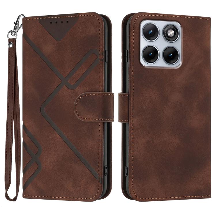Line Pattern Skin Feel Leather Phone Case — view 39