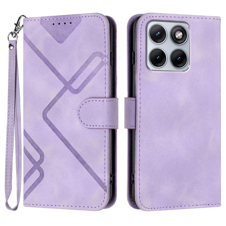 Line Pattern Skin Feel Leather Phone Case — view 40