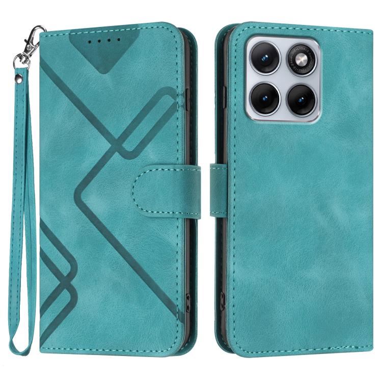 Line Pattern Skin Feel Leather Phone Case — view 41