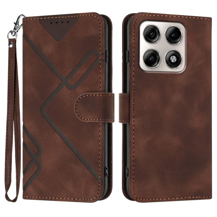 Line Pattern Skin Feel Leather Phone Case — view 21