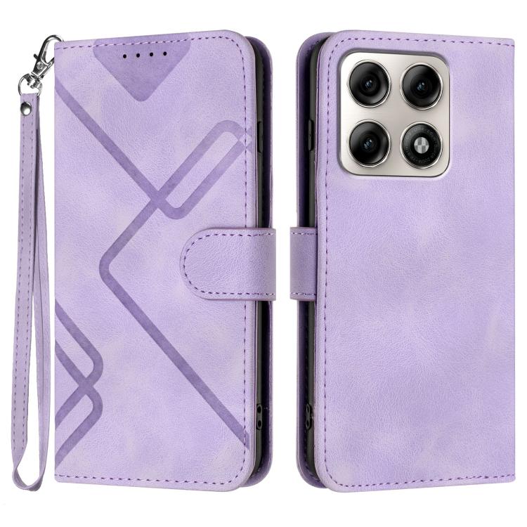 Line Pattern Skin Feel Leather Phone Case — view 22
