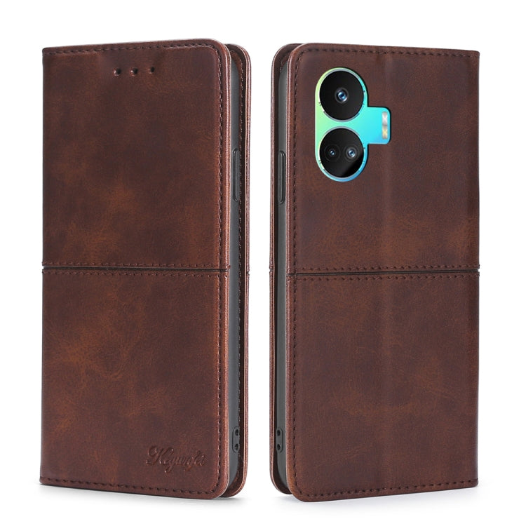 Cow Texture Magnetic Leather Phone Case — Blue