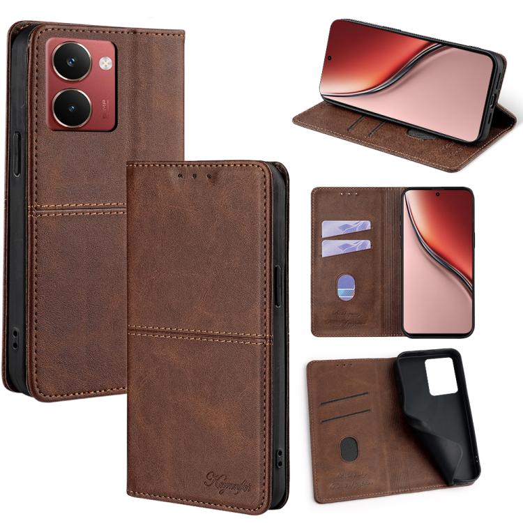Cow Texture Magnetic Leather Phone Case — For Realme C65 4G