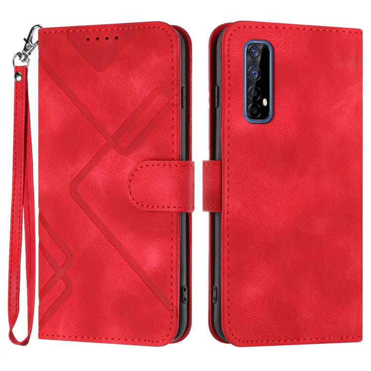 Line Pattern Skin Feel Leather Phone Case — view 18