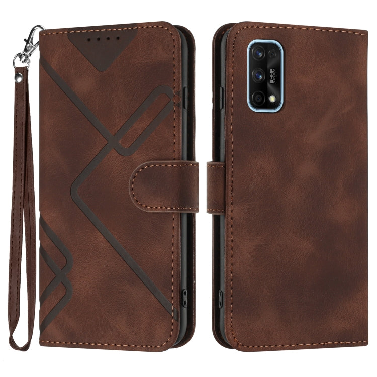 Line Pattern Skin Feel Leather Phone Case — view 27