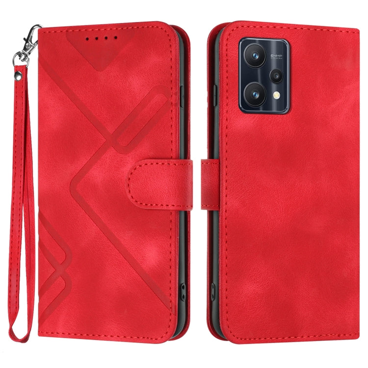 Line Pattern Skin Feel Leather Phone Case — view 42