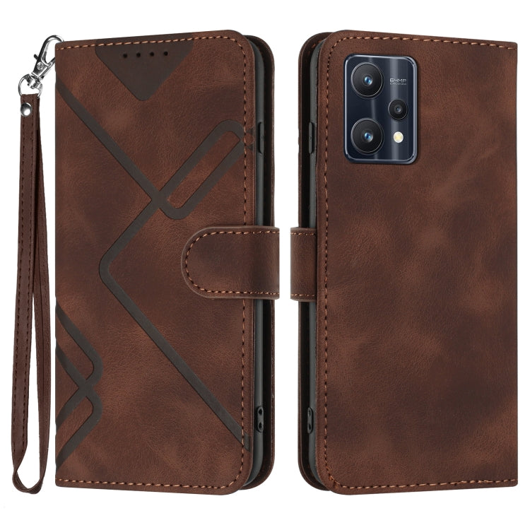 Line Pattern Skin Feel Leather Phone Case — view 45
