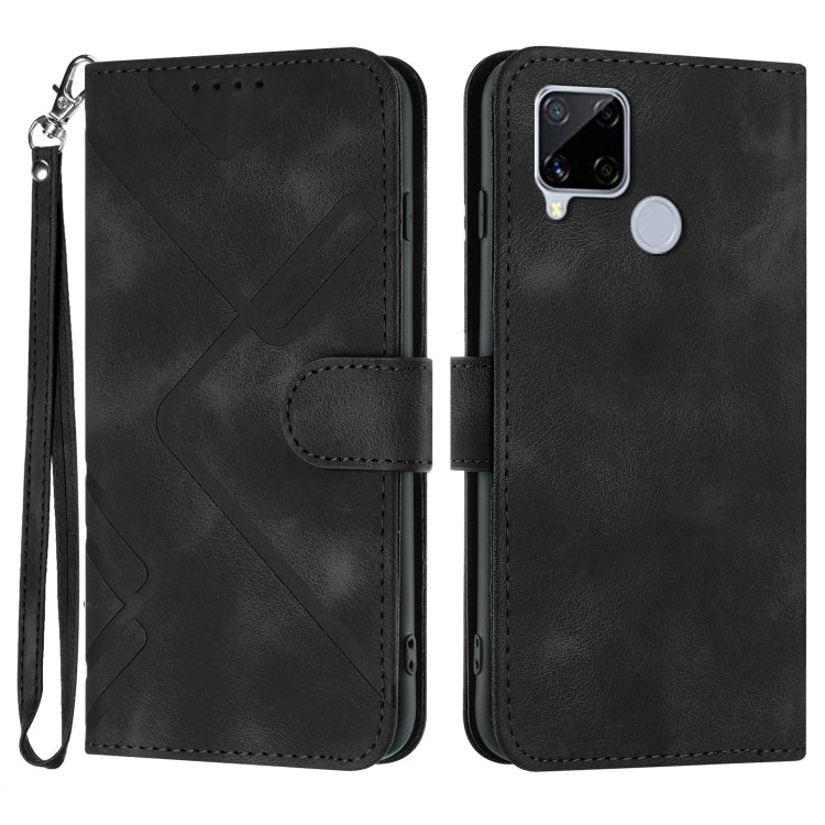 Line Pattern Skin Feel Leather Phone Case — view 14