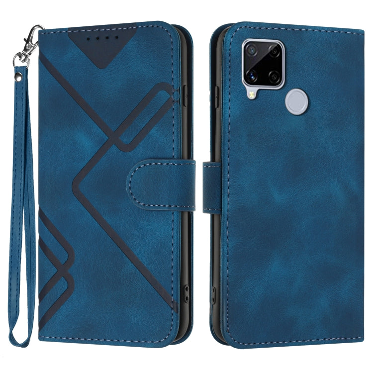 Line Pattern Skin Feel Leather Phone Case — view 55