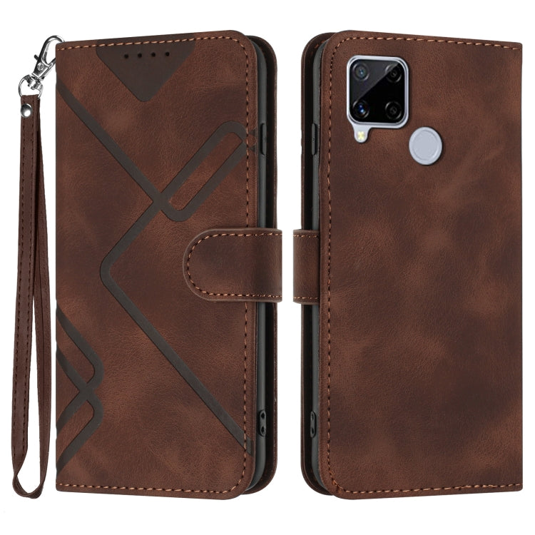 Line Pattern Skin Feel Leather Phone Case — view 57