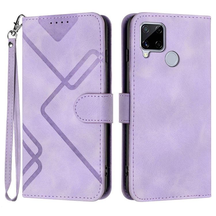 Line Pattern Skin Feel Leather Phone Case — view 58