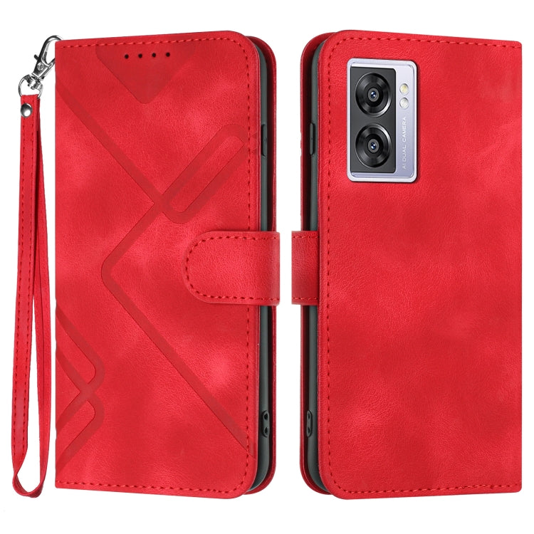 Line Pattern Skin Feel Leather Phone Case — view 36