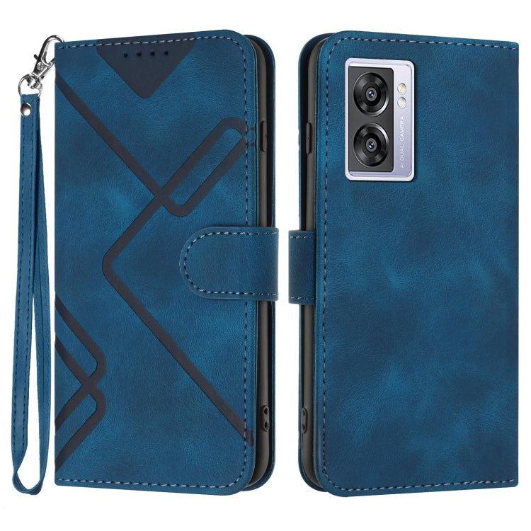 Line Pattern Skin Feel Leather Phone Case — view 37