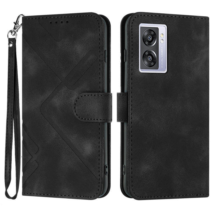 Line Pattern Skin Feel Leather Phone Case — view 38