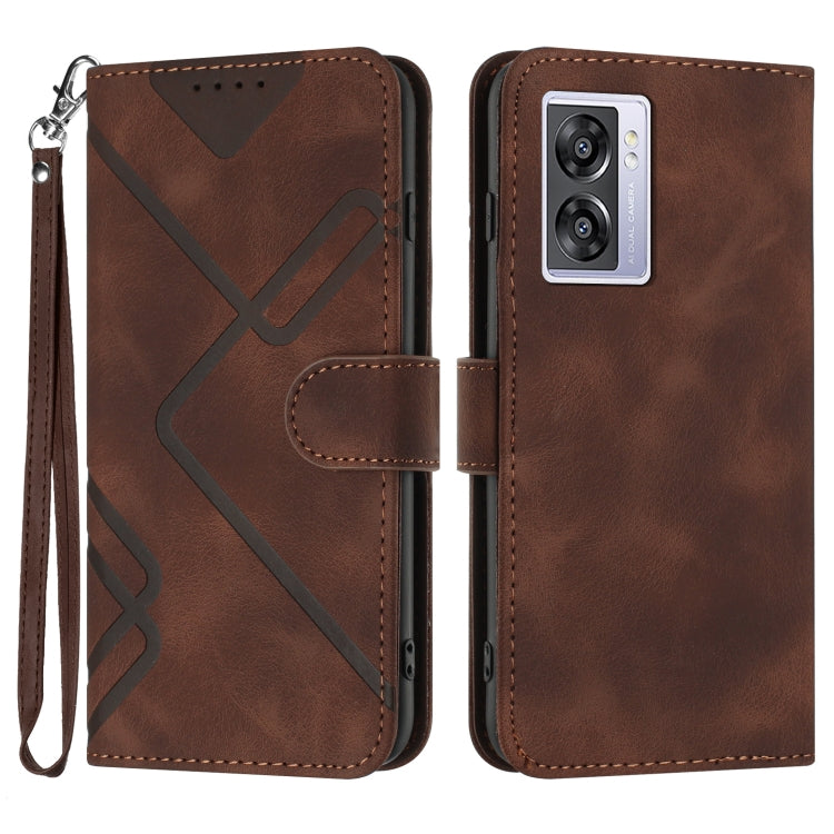 Line Pattern Skin Feel Leather Phone Case — view 39